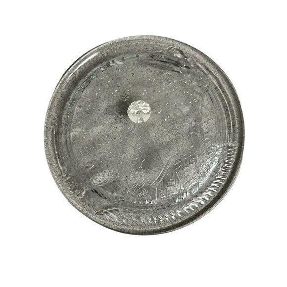 Vintage Park Avenue The Night‎ Before Christmas 7" Crystal Christmas Plate - Picture 3 of 4